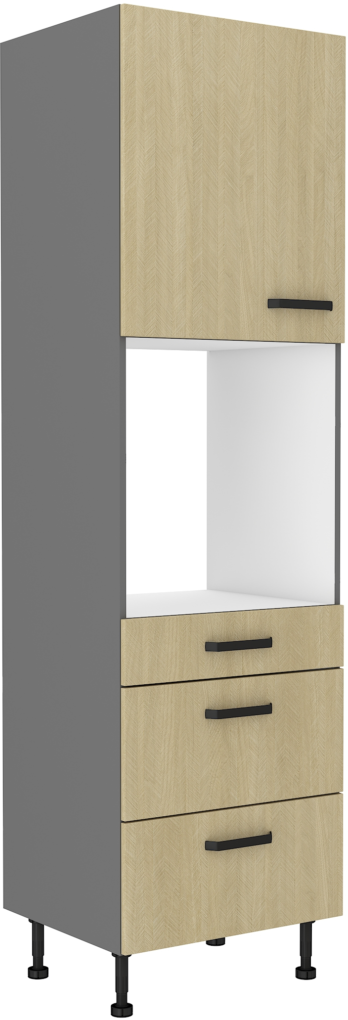 Backofenschrank 60 cm / 215cm mit Schubladen SCANDI