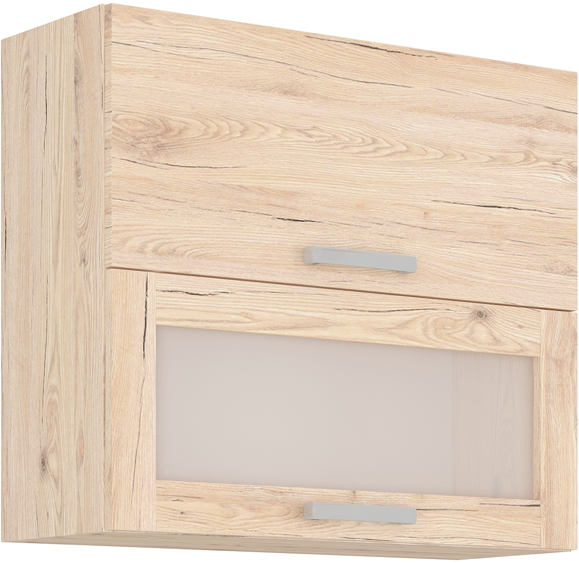 Oberschrank 80 cm / 72  cm mit Klappglasvitrine Bordeaux