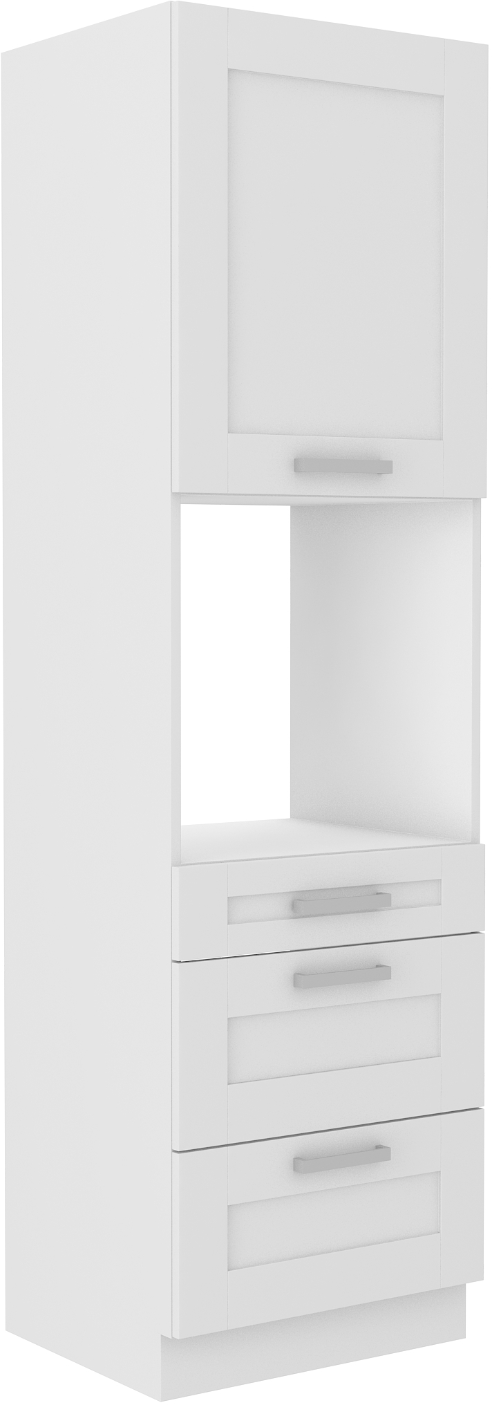 Backofenhochschrank 60/210 cm mit 3 Schubladen - LUNA WH/WH