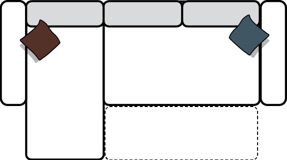 Wohnlandschaft Dallas mit Schlaffunktion / linker Schenkel