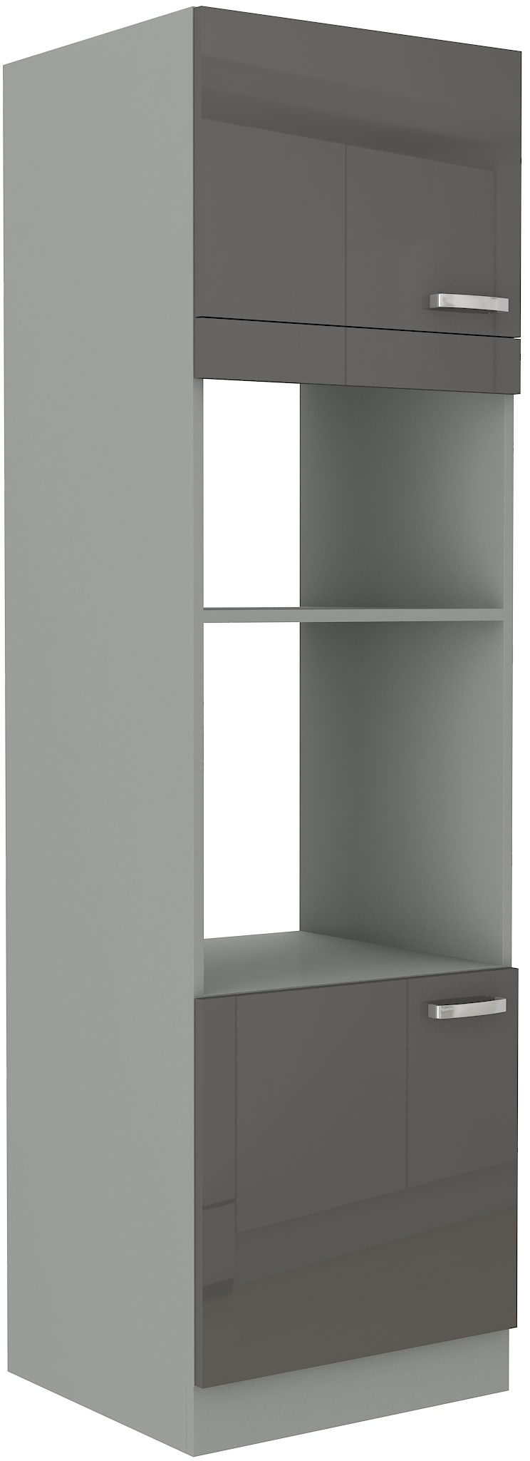 Hochschrank für Backofen und Mikrowelle 60 cm / 210cm Grey