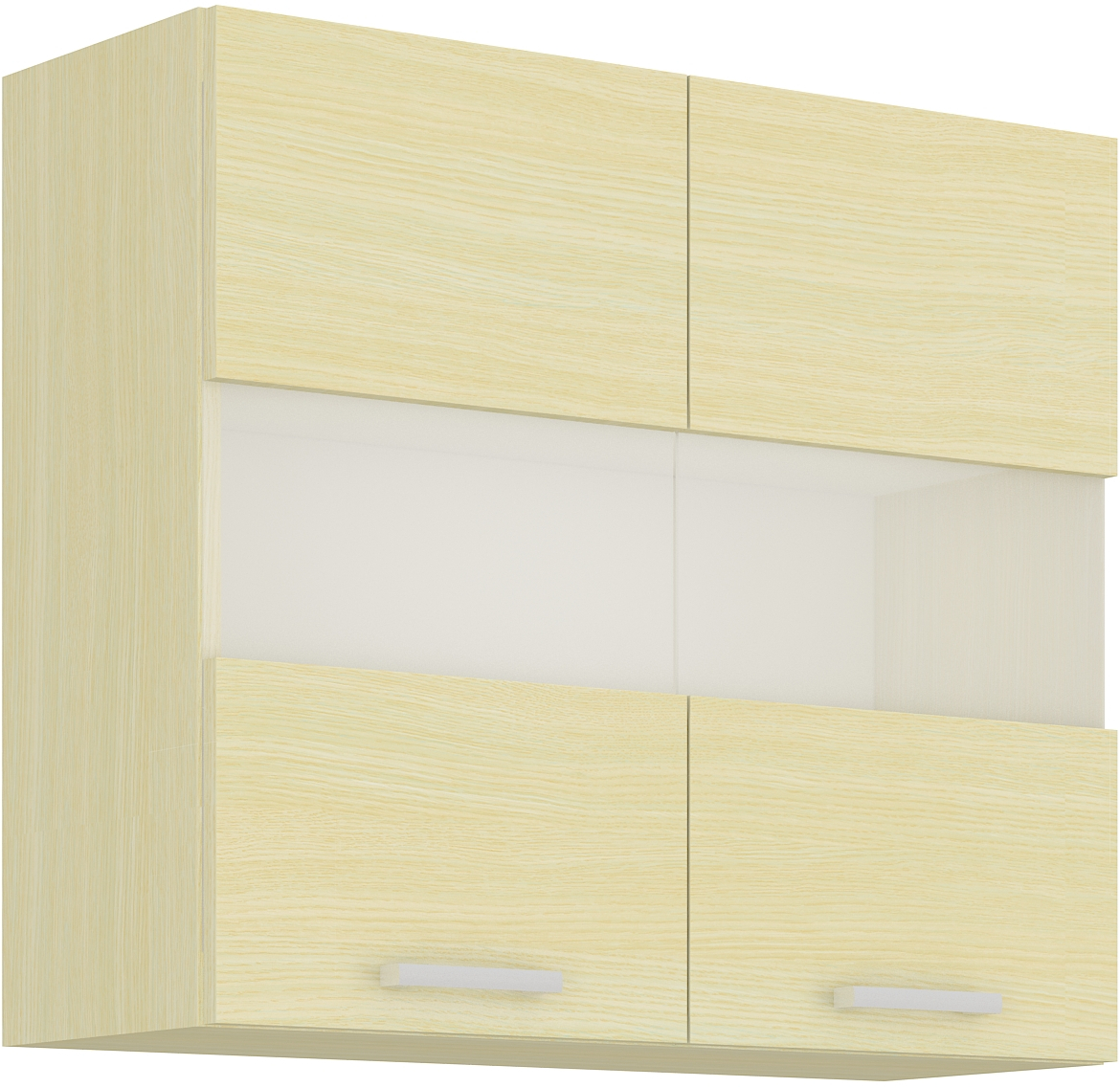 Oberschrank 80 cm / 72  cm mit Glasvitrine Chamonix
