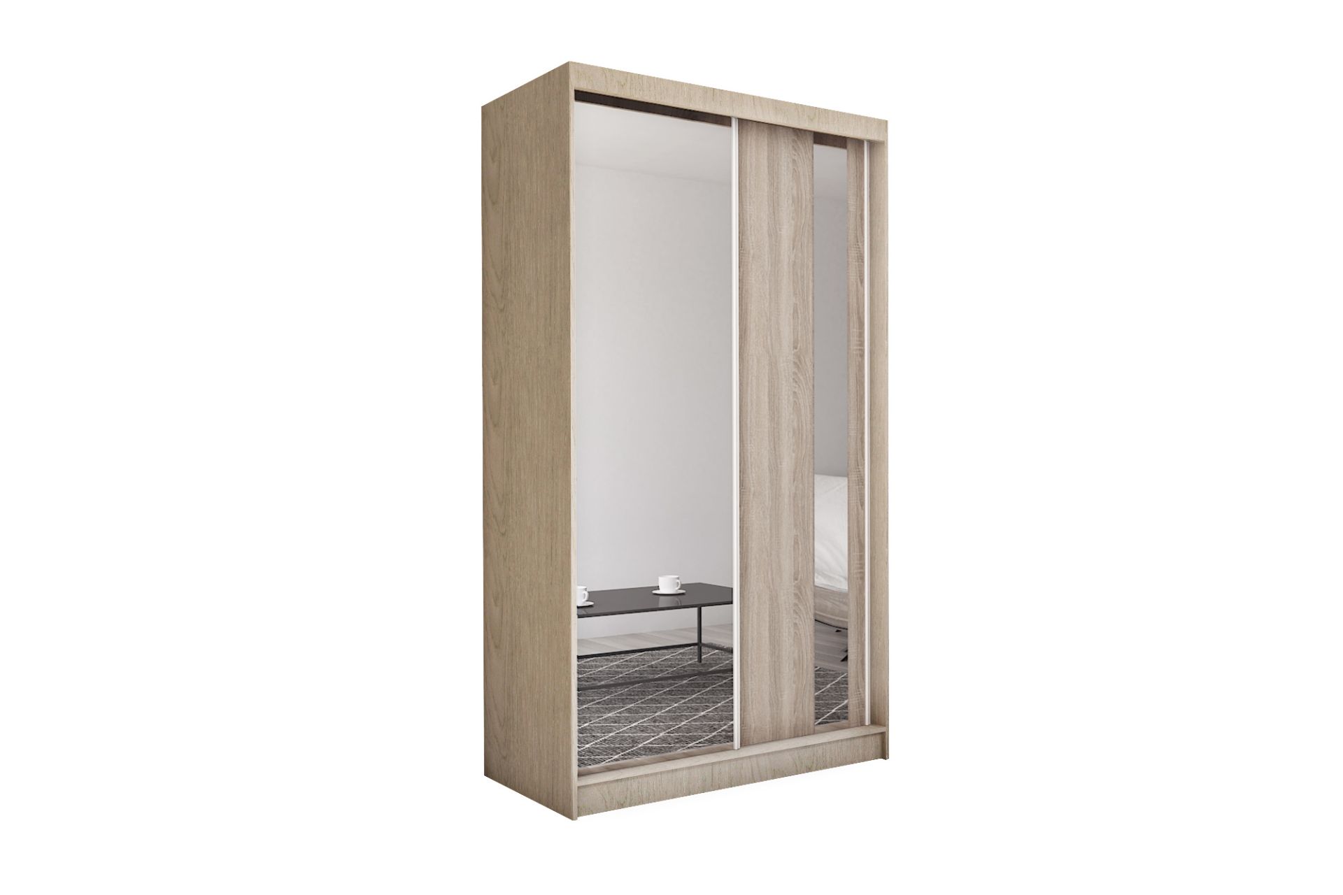 Schrank Grazie 150 cm Sonoma mit Spiegel