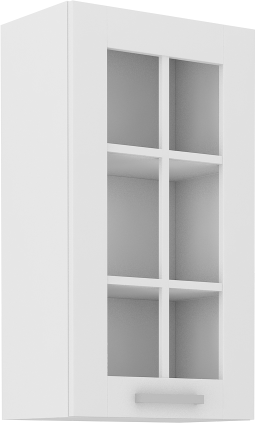 Oberschrank 40/90 cm Glasvitrine - LUNA WH/WH