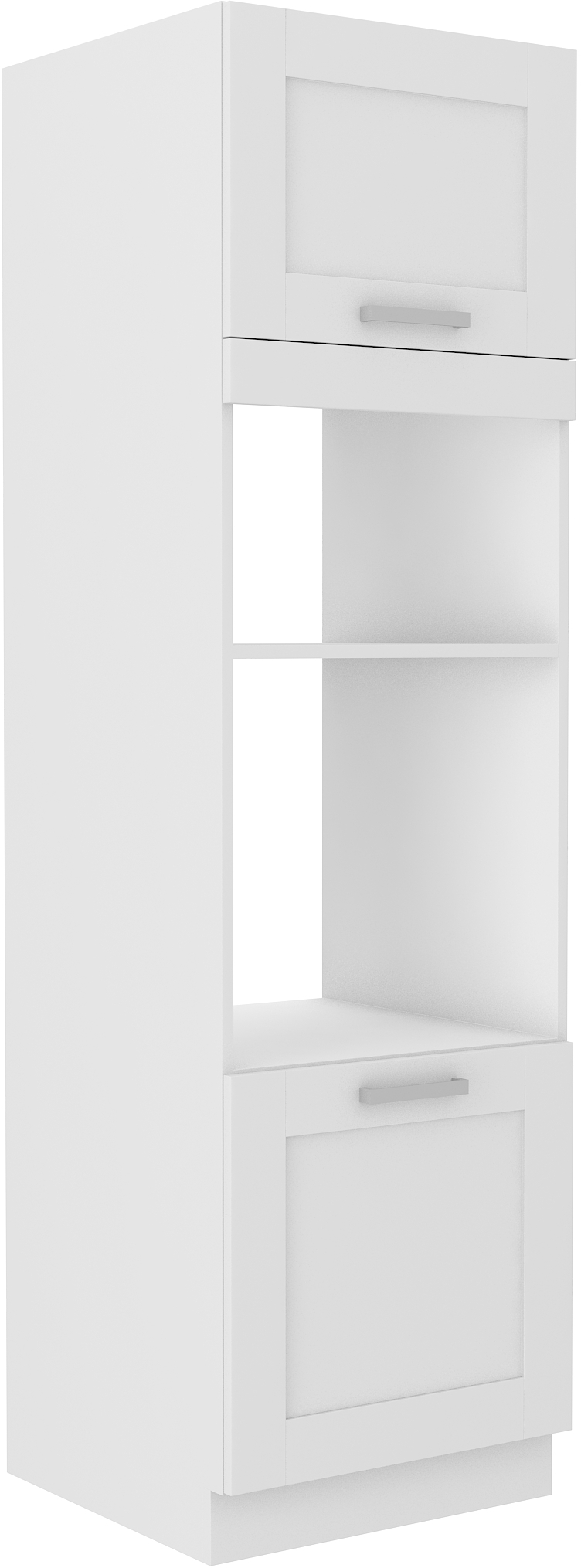 Hochschrank für Backofen und Mikrowelle 60 cm / 210cm - LUNA WH/WH
