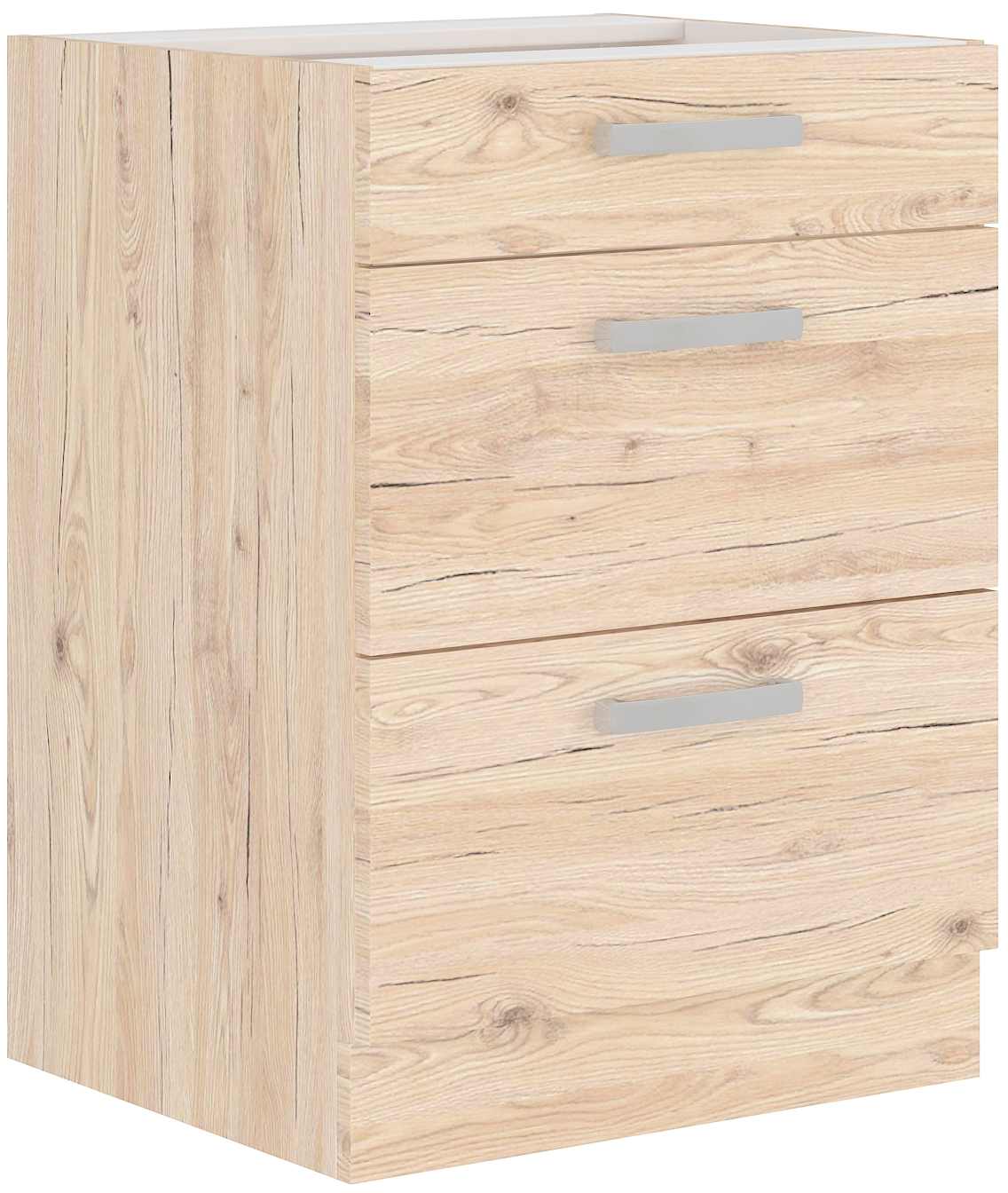 Unterschrank 60 cm 3 Schubladen Bordeaux